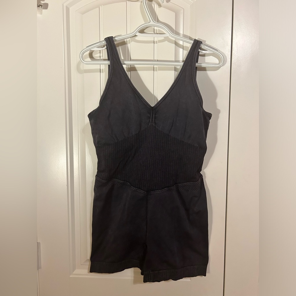 all in motion ribbed sculpt bodysuit shorts